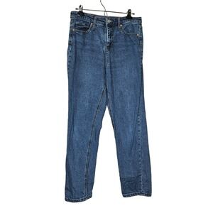 Wild Fable Womens High Rise‎ Mom Blue Denim Jeans Size 10 Straight Leg Classic